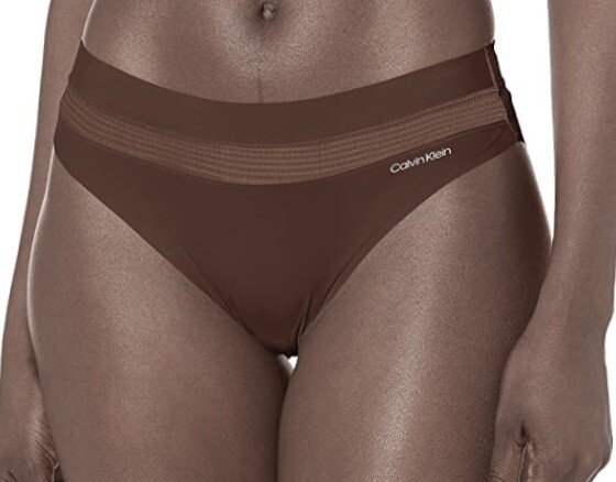 CALVIN KLEIN Perfectly Fit Flex Spruce Brown Bikini Panty NEW Womens Sz S 5 XL 8