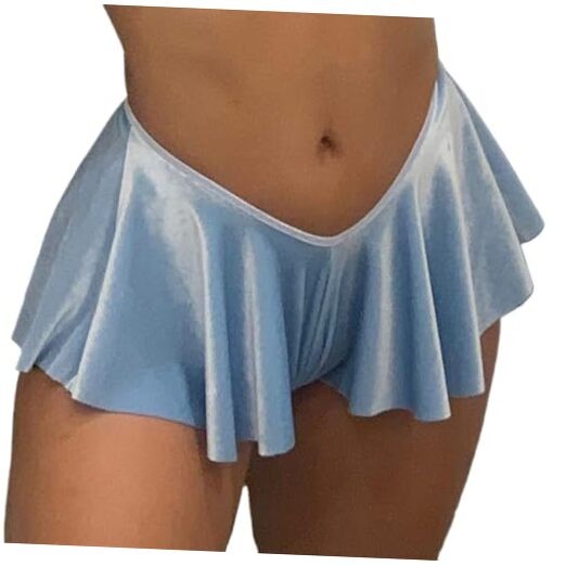 Sexy Briefs Men Panties Thongs Ruffled Skirt Dress Costume Panty Skirt Thongs