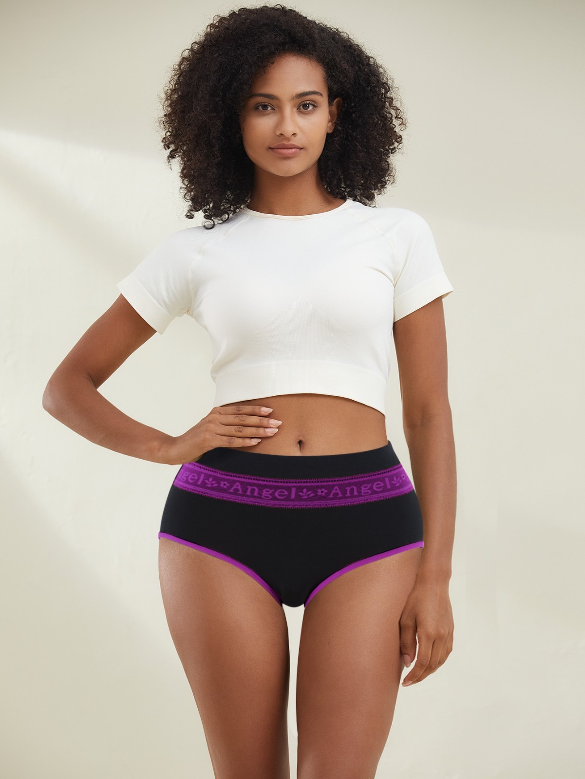 4 Pack High Waist Colorblock Jacquard Panties – Butt Lift Tummy Control Bikini