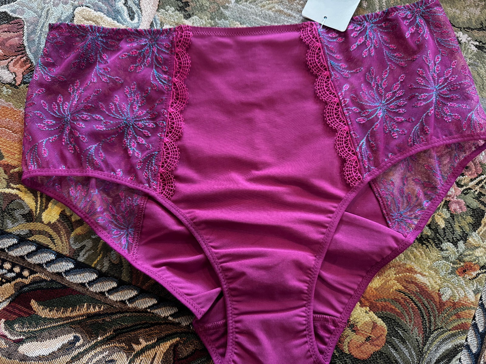 SIMONE PERELE 1A2770 ~ SYRAH ~ SINGULIERE RETRO BRIEF PANTIES ~ SIZE 3 / MEDIUM