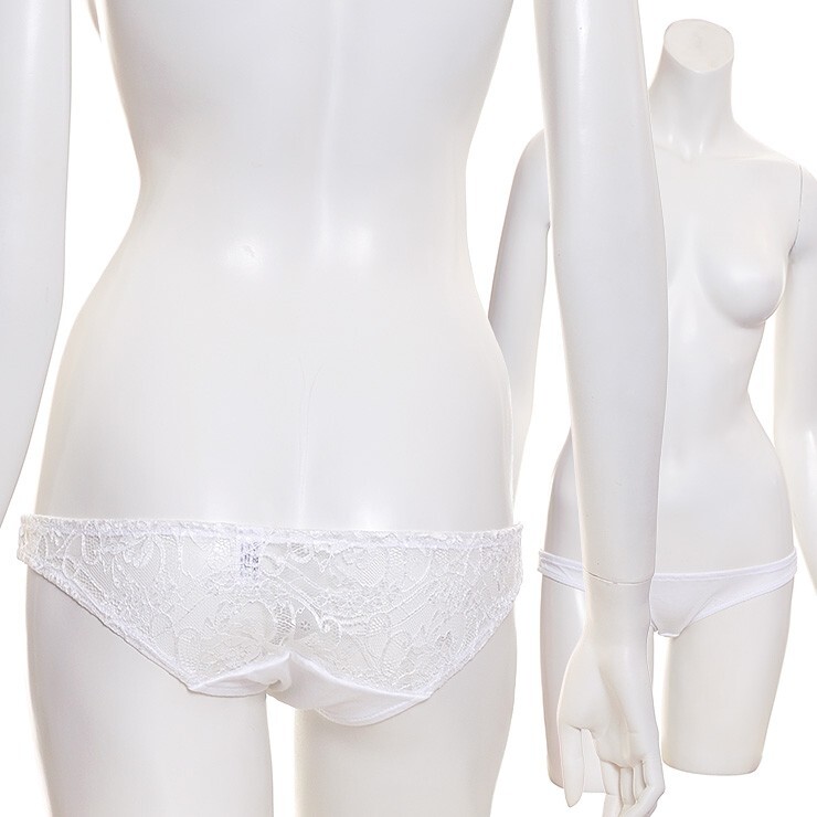 Ero-Kawaii back Floral Lace Low-rise Bikini Panties Cotton made in Japan L867