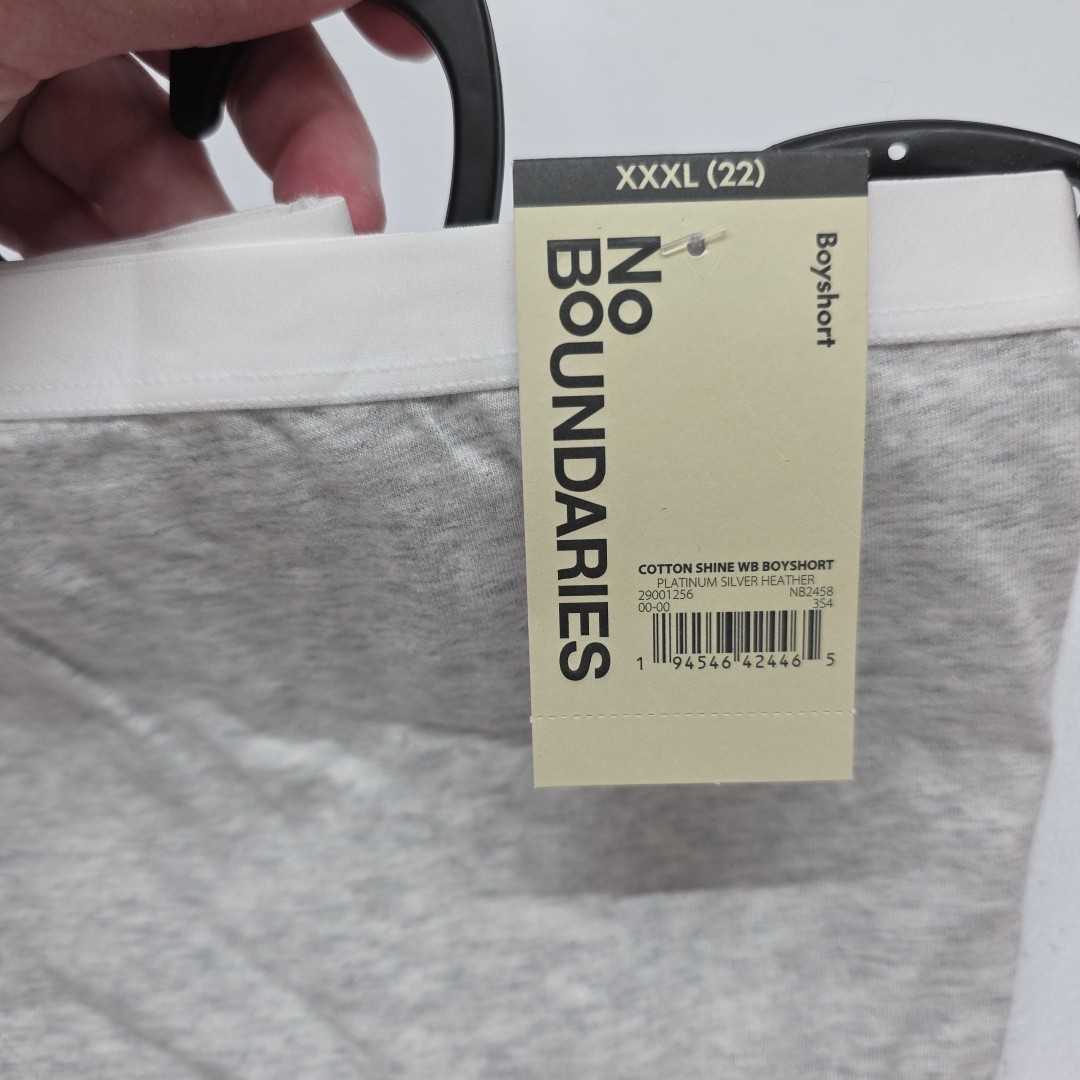 No Boundaries Women’s Boyshort Cotton Panties 2 Pack Size XXXL (22W) New Undies