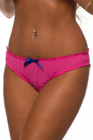 New Pink Ruched Rene Ruffle Panty Velvet Kitten