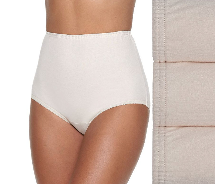 Vanity Fair Women’s Tailored Cotton Brief Panty – 3 Pack in Fawn Multi