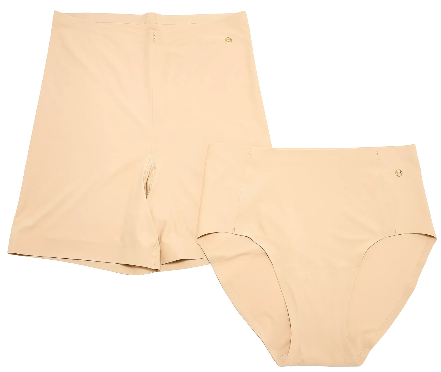 Evelyn & Bobbie~Set 2~Full Brief Panty & Slip Short~Sz 16-24~Sand~A698807