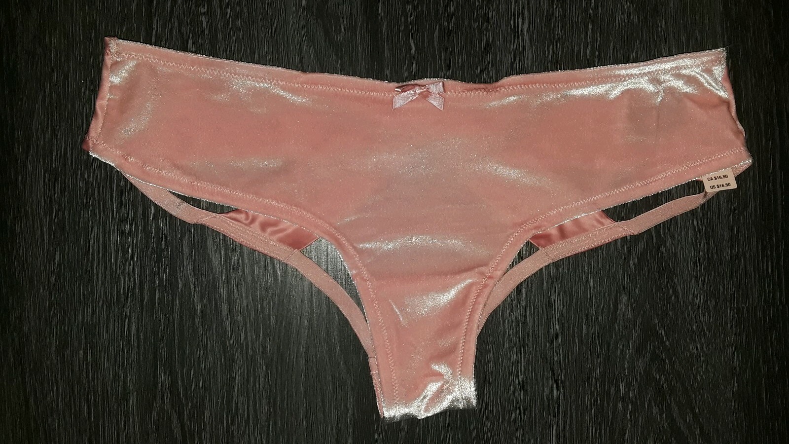 Vs Very sexy velvet cut out bow back Cheeky Panty BRAND NEW SIZE Medium