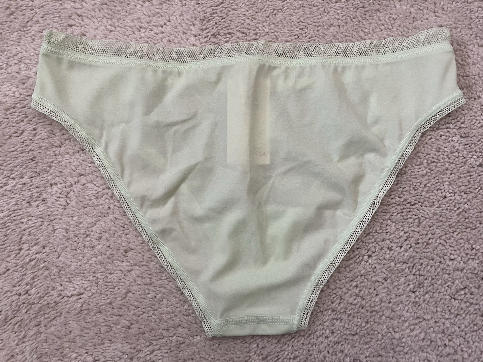 NWT Milavitsa Lace Panties Light Green Embroidered Size 12