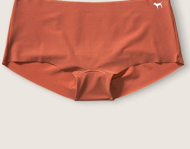 XL NOSHOW Fall Chestnut Spice Stretch Victorias Secret PINK Boyshort Brief Panty