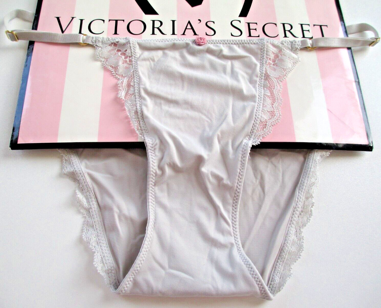 VICTORIA’S SECRET DREAM ANGELS String Bikini Panty S M L XL Silver NWT Smooth VS