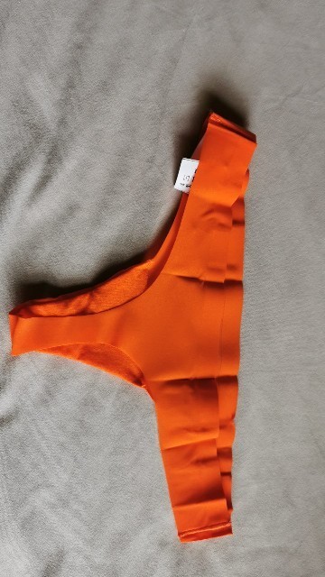 Puma Women’s Seamless String Thong Underwear XS 8 Flame orange 2 pack
