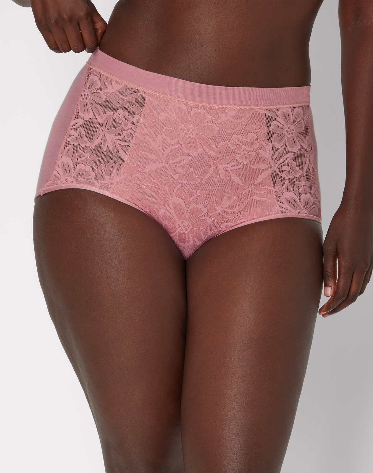 Bali Breathe Cotton Modal Lace High Rise Brief