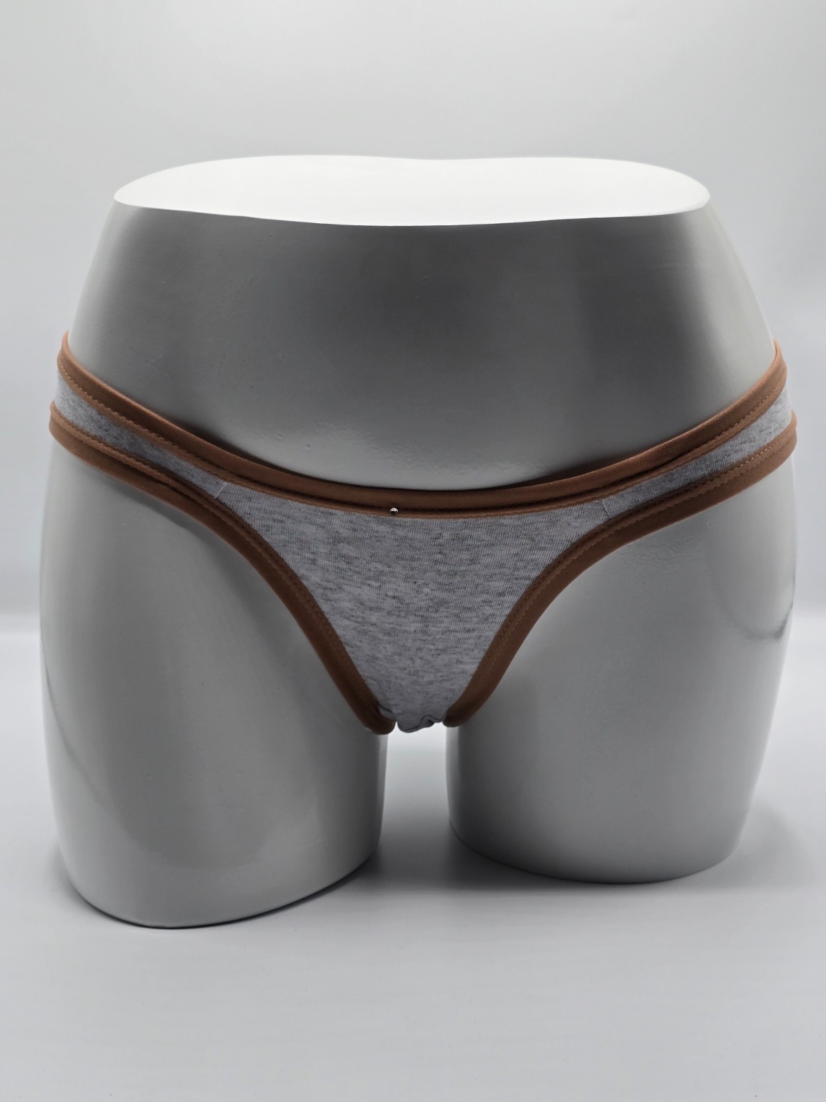 Gray Brown 100% Cotton Brazilian Panty-Trim – Extra Large