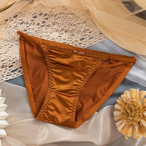 4Pcs Lot Sexy Womens Satin Panties Lingeries High Cut String Bikinis Underwear