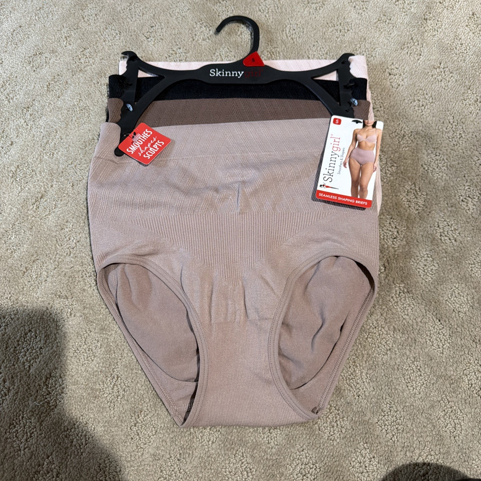Skinnygirl 4pk Multicolor Hi-Waist Seamless Shaping Briefs Panties. Sz S. NWT!