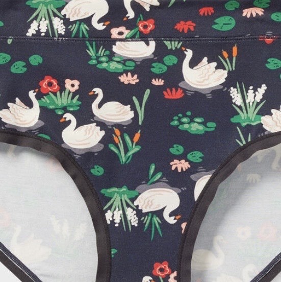 Duluth Women’s Dang Soft Underwear Modern Fit Hipster/ Swan Print ~ XL (18-20)