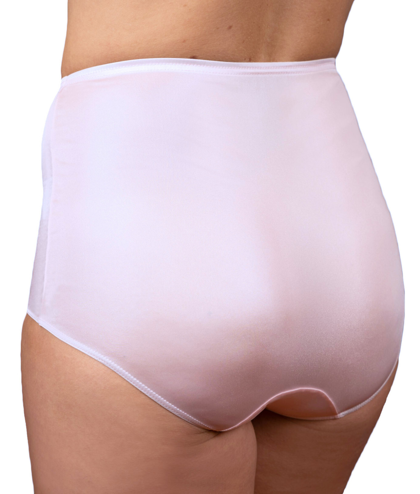 Shadowline Womens Underwear Black White Silver Nylon Full Brief High Waist Panty