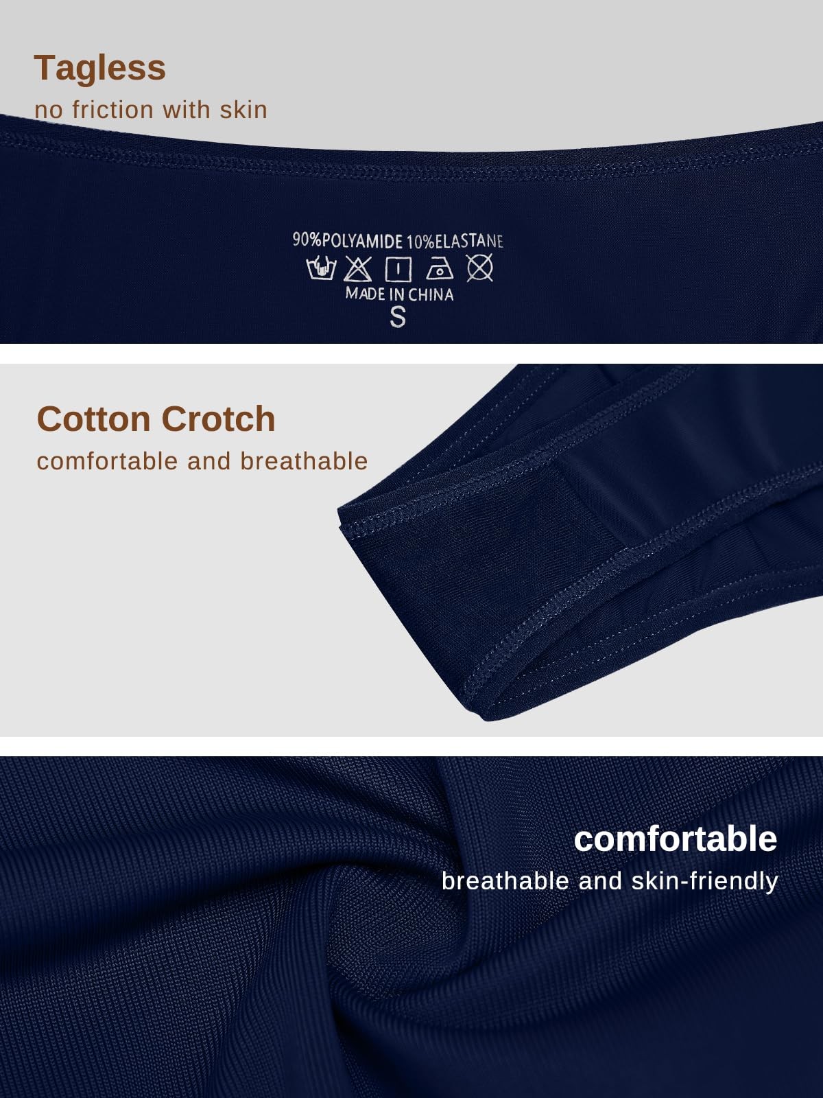 DHFBABY Thongs for Women Small, Black+blue+gray+white+skin Color+brown