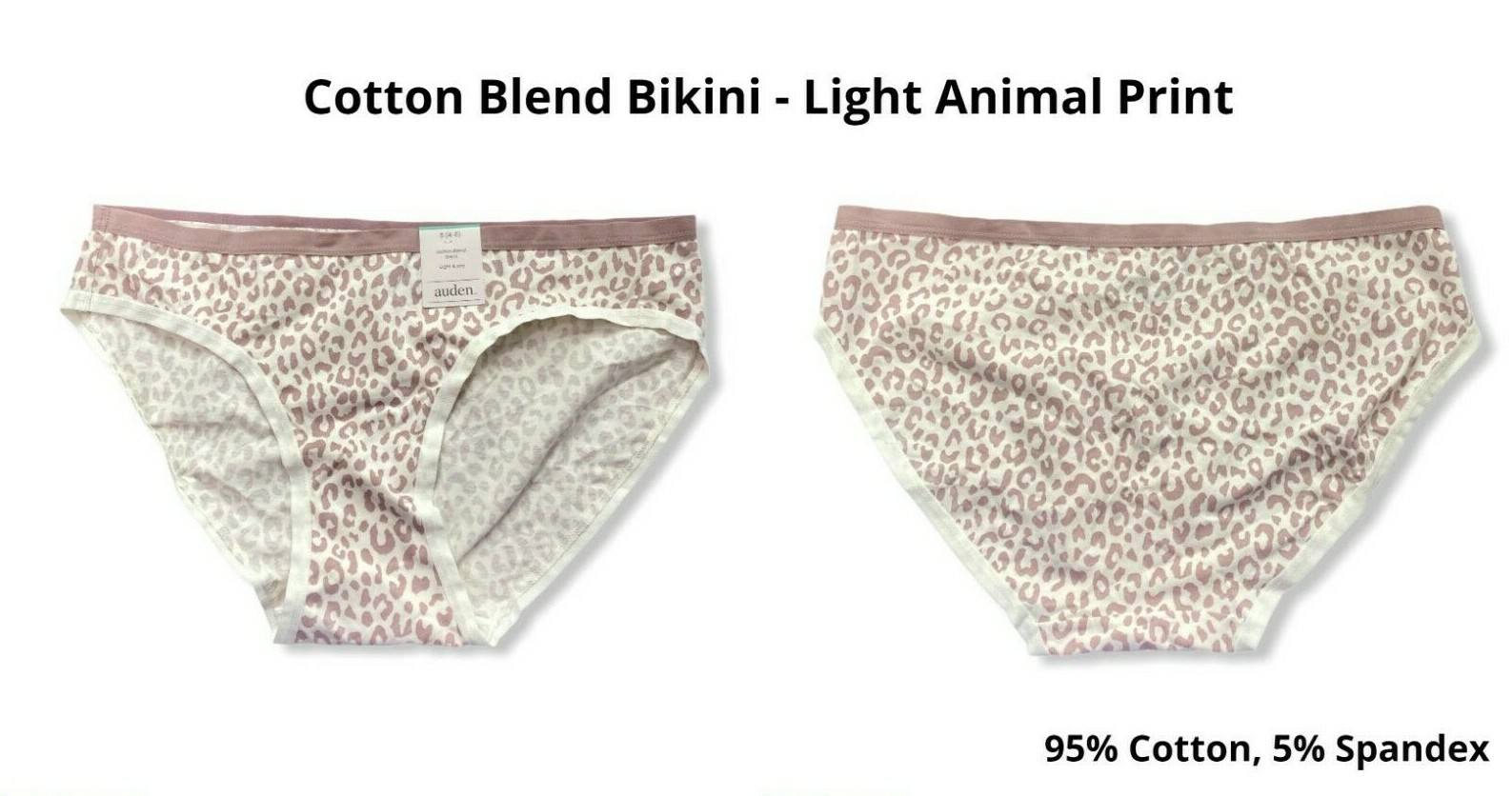 Women’s 5pk Underwear – Assorted Colors & Styles – Auden – S (4-6) – S717
