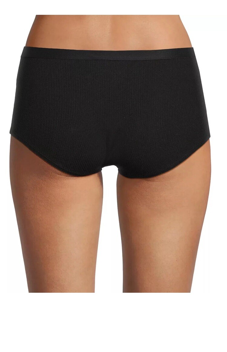 No Boundaries Women’s Micro Rib Free Cut Brief Black XXL ( 19 ) (5F)