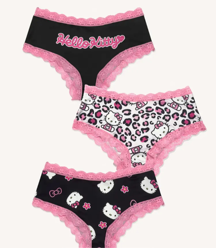Sanrioom & Hello Kitty Collaboration Cute Cartoon Kawaii Pink Brief Panty L 3 pk