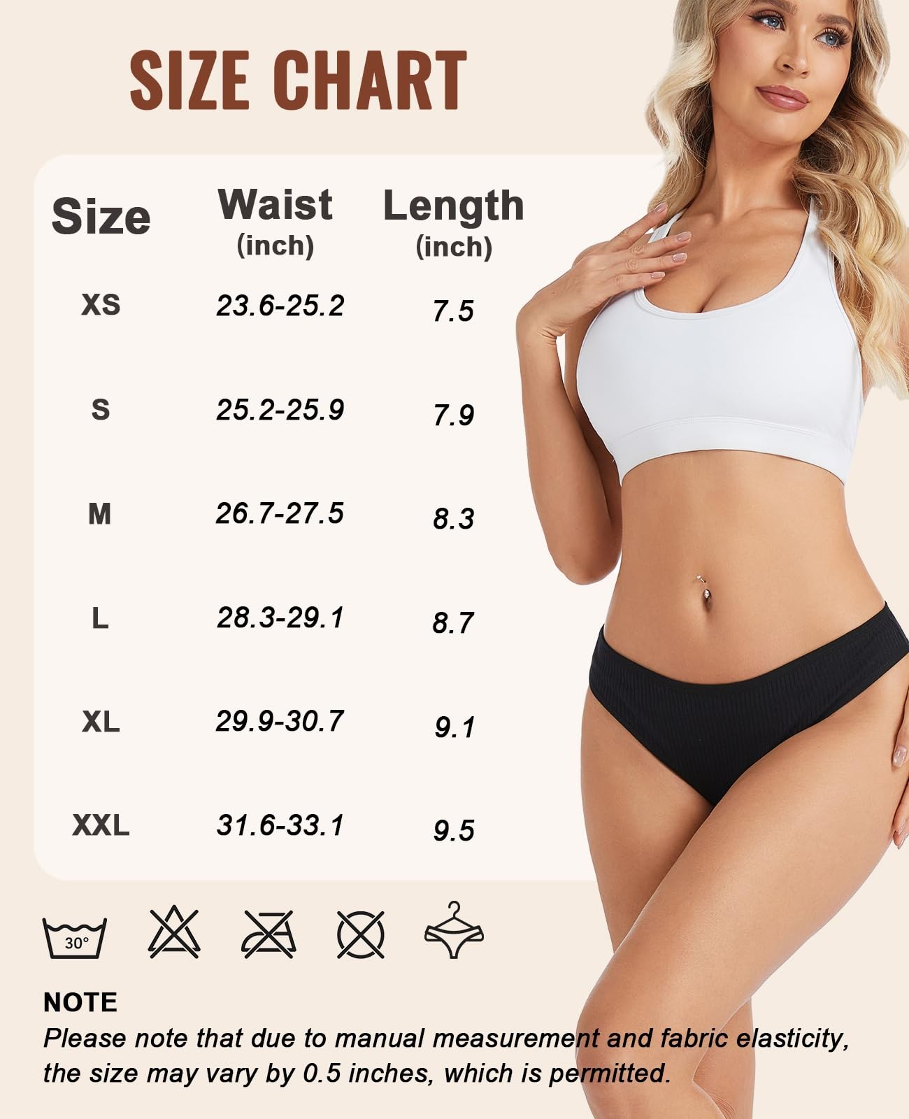 Sunm Boutique Cotton Thongs For Women Rise Sexy Womens Underwear Ribbed Cotton