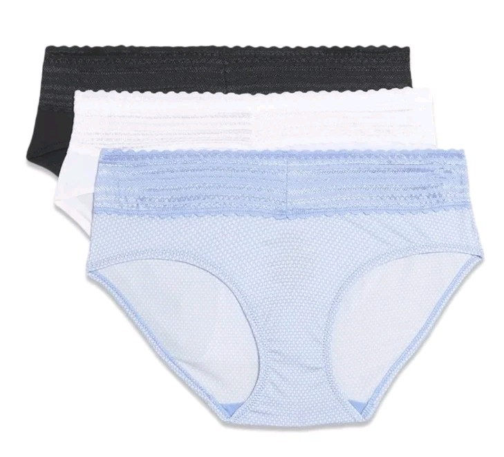 Warner’s Blissful Benefits XL Microfiber Lace Hipster Panties 3 PACK #10726