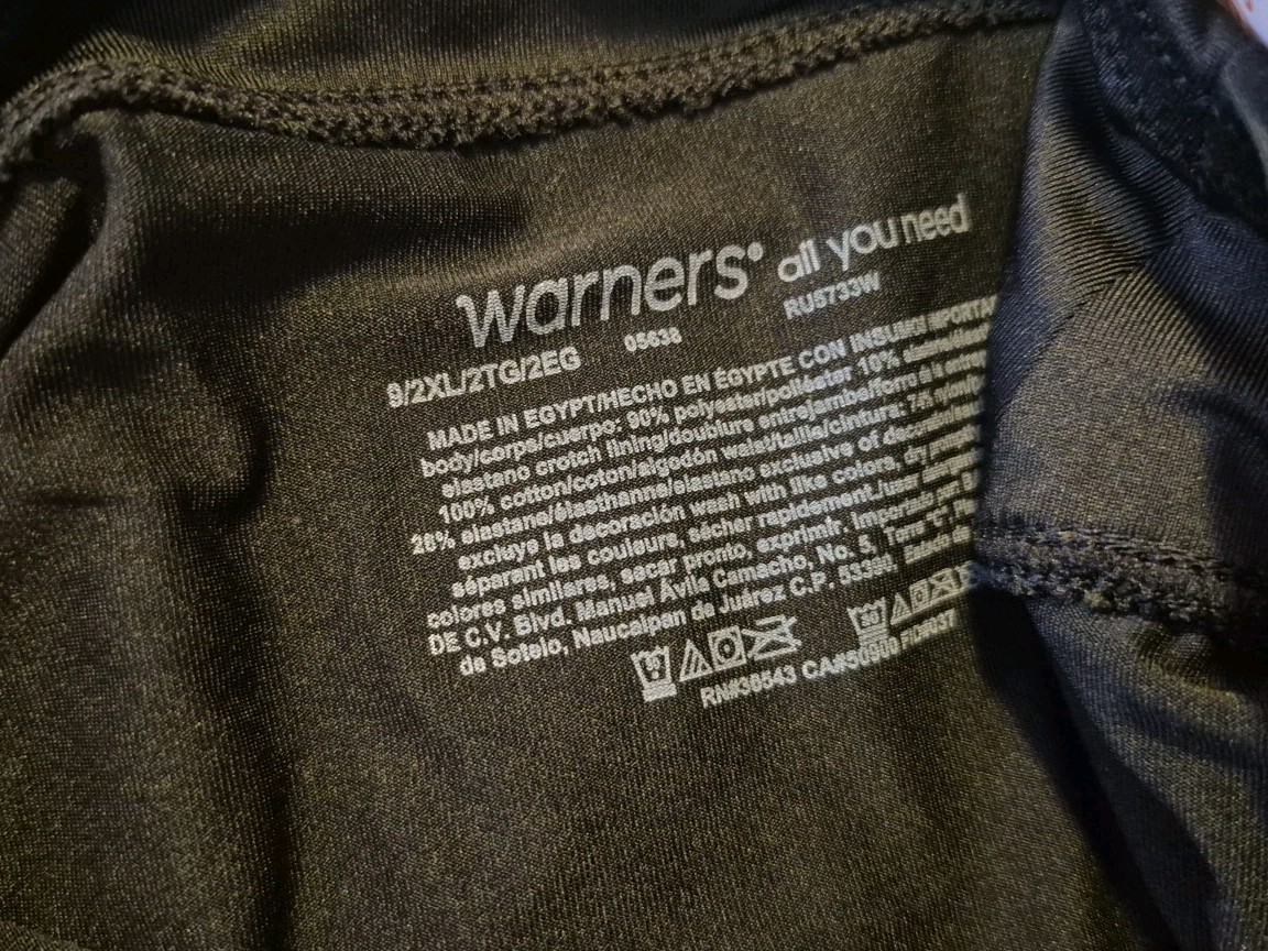 Nwt Warners 2XL 9 Black “All You Need” Panties Hipster & Brief Underwear 2 Pair
