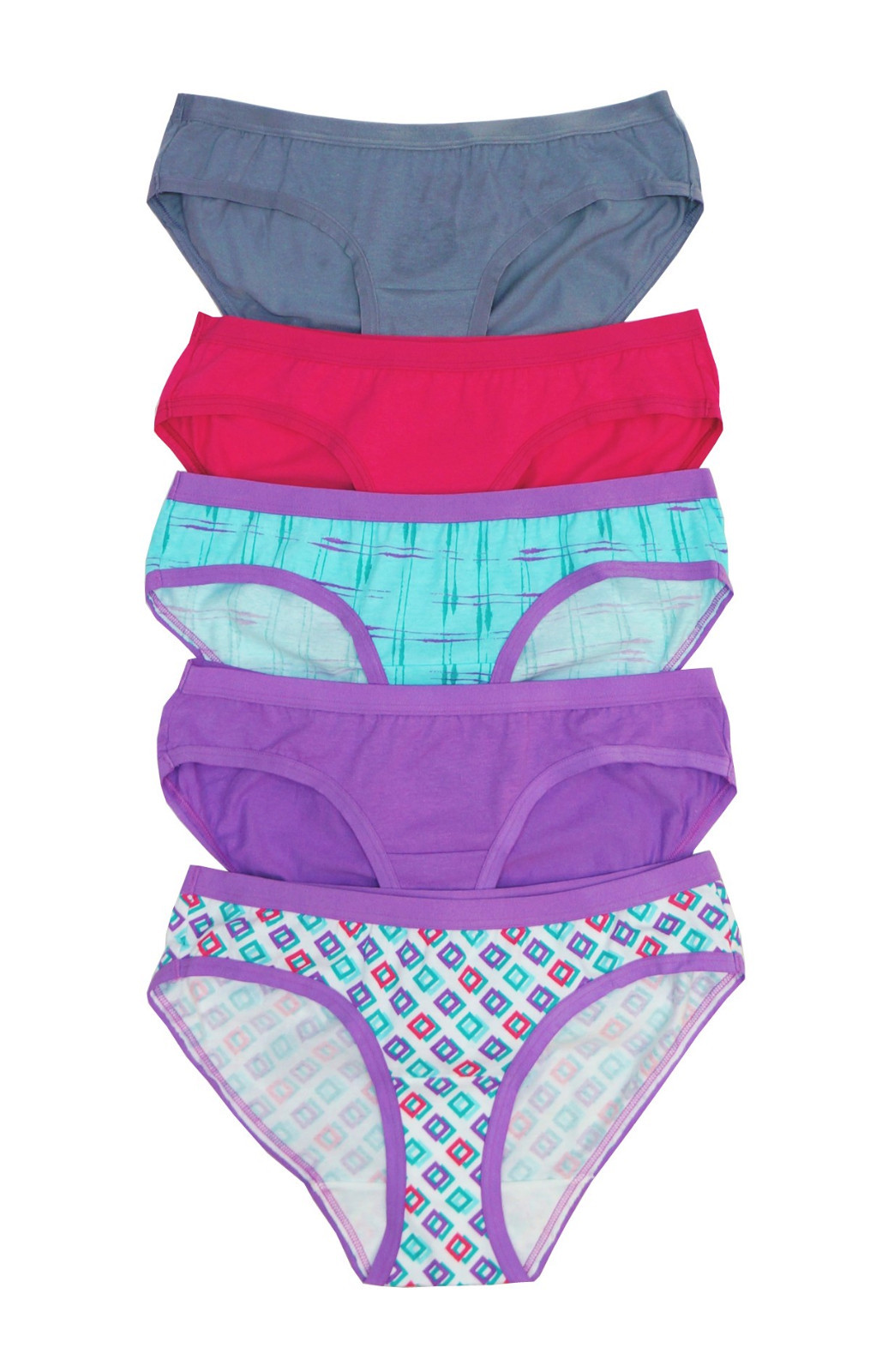 Vanity Fair Assorted 5-Pack Cotton Hipster Panties Women’s Small (5) #1281
