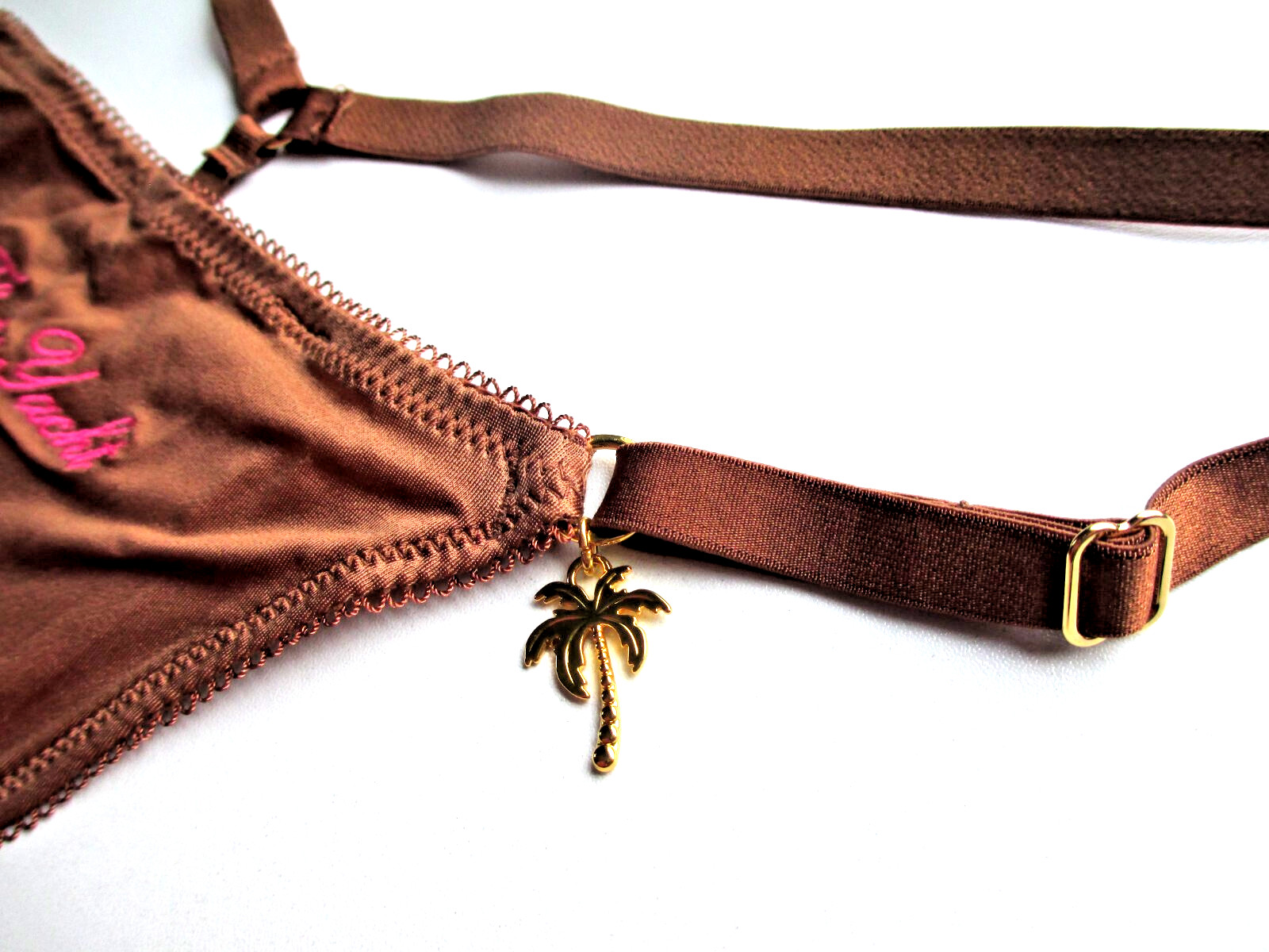VICTORIA’S SECRET VERY SEXY V-String Thong Panty VS Palm Hardware Brown S M L XL