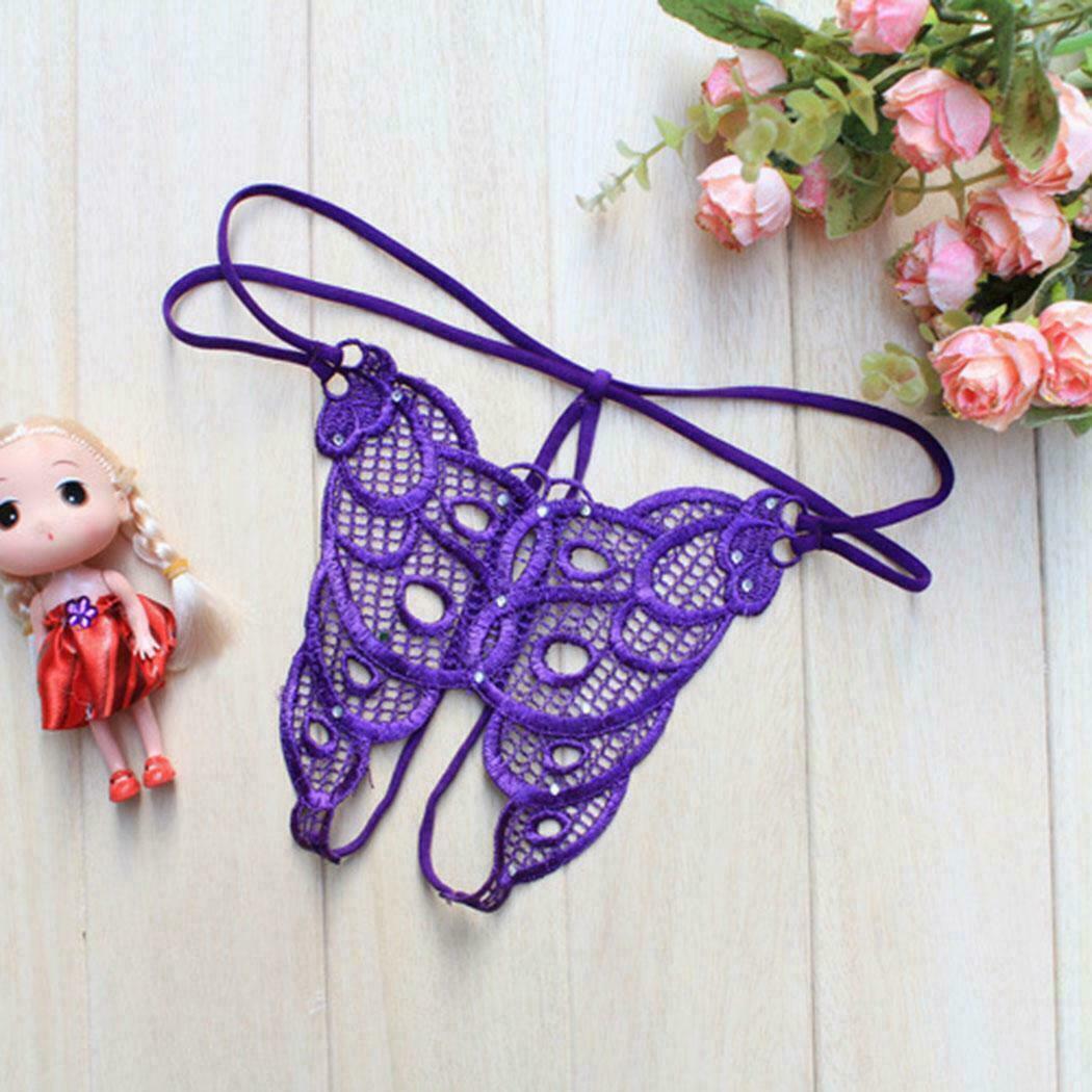 Womens Lace Panties Crotchles Underwear G-string Thongs High Cut Sexy Lingeries