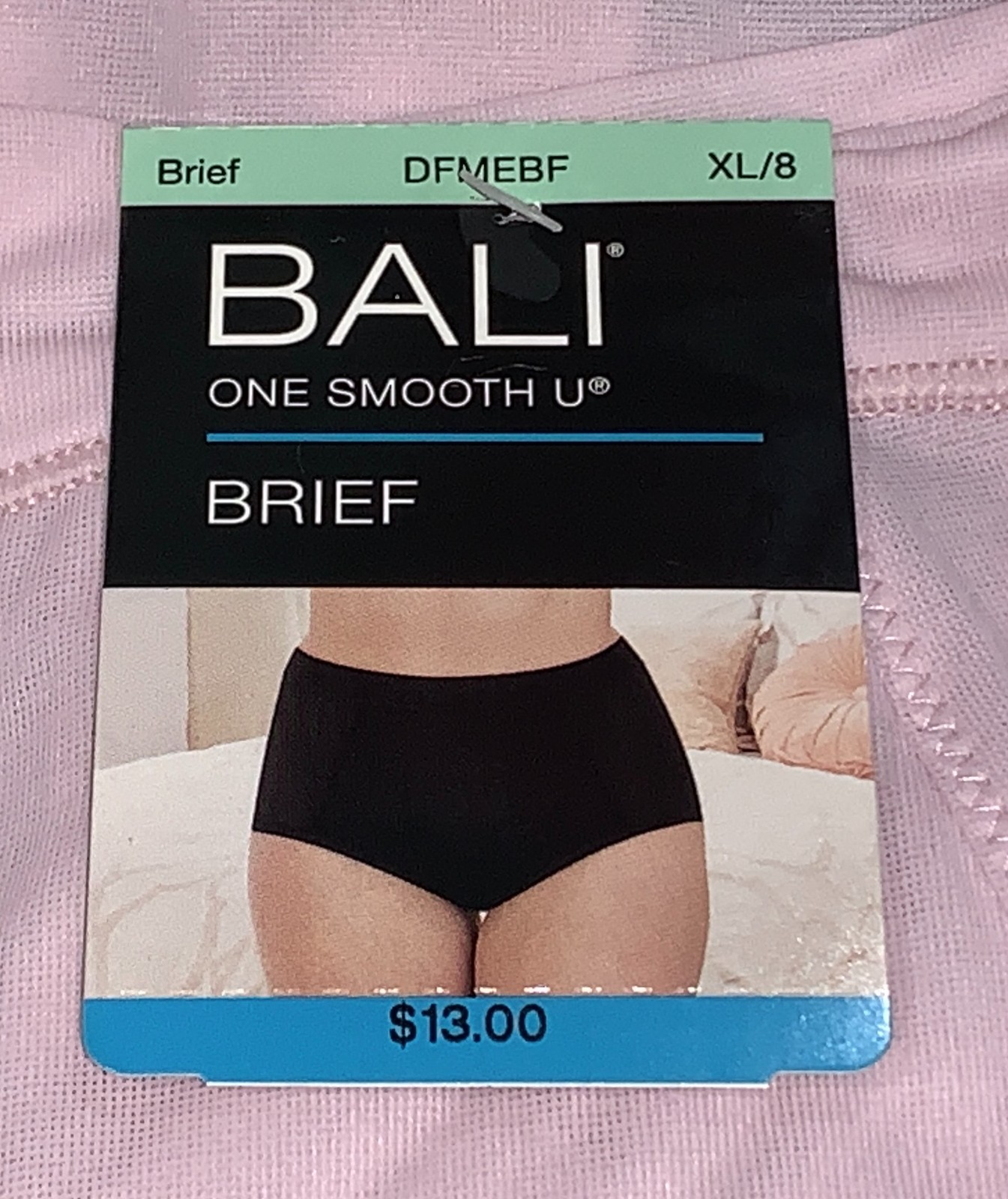BALI One Smooth U Second Skin Light Micro Hush Pink Brief Panty Womens M L 2XL