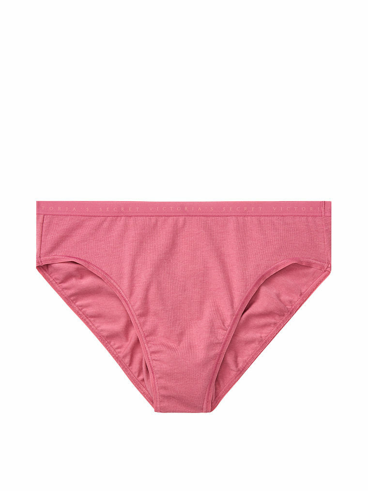 M Lady Pink Stretch Cotton Waist Victorias Secret High-Leg Waist Brief Pantie