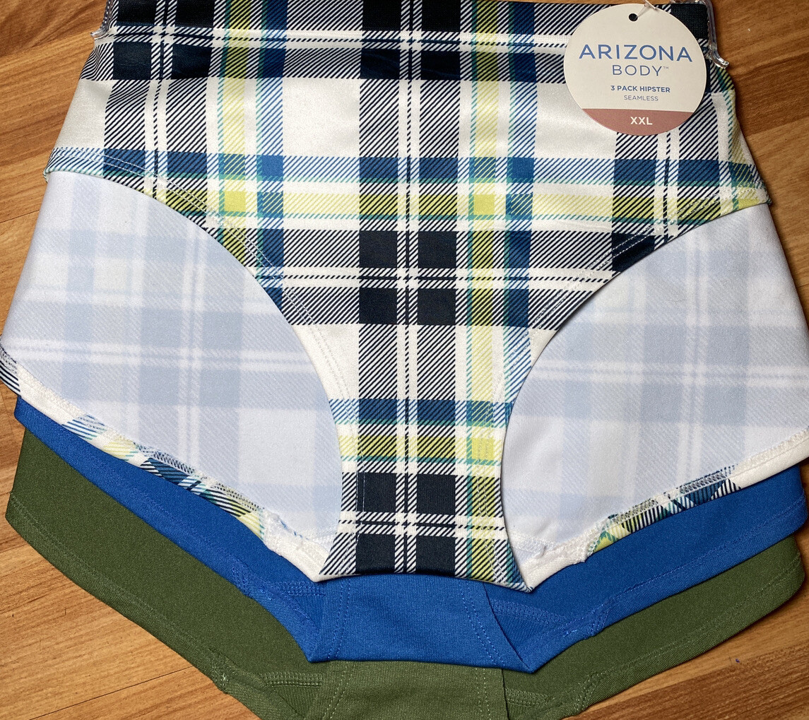 Arizona Body 3-pc. Seamless Multi-Pack Hipster Panty size XXL