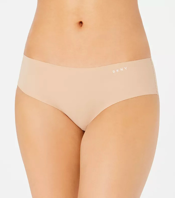 DKNY Litewear Cut Anywear Logo-Printed Hipster Underwear DK5028 Size M Nude