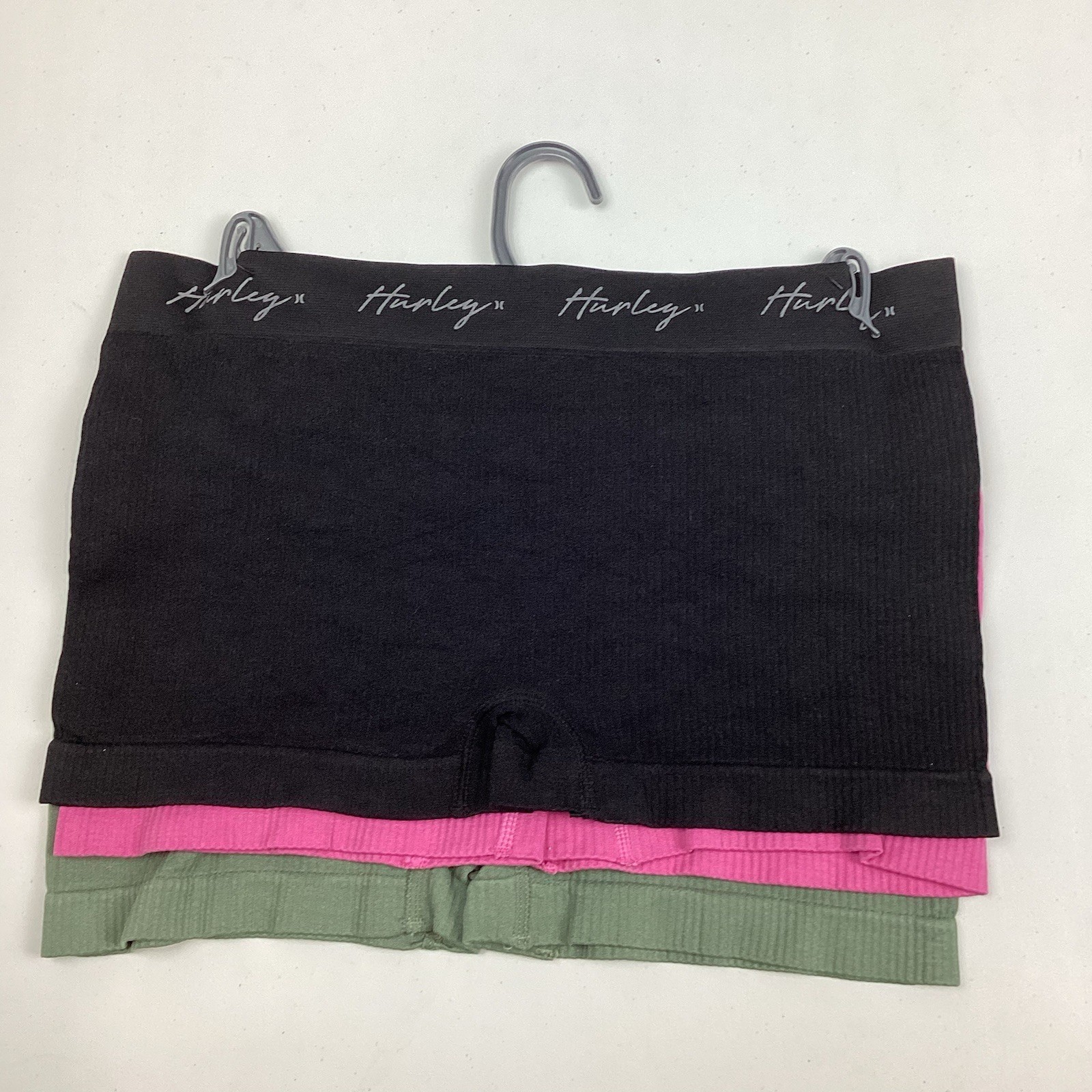 Hurley Women’s Seamless Boyshort Panty Underwear Sz L – 3 PACK – NEW! Retail $46