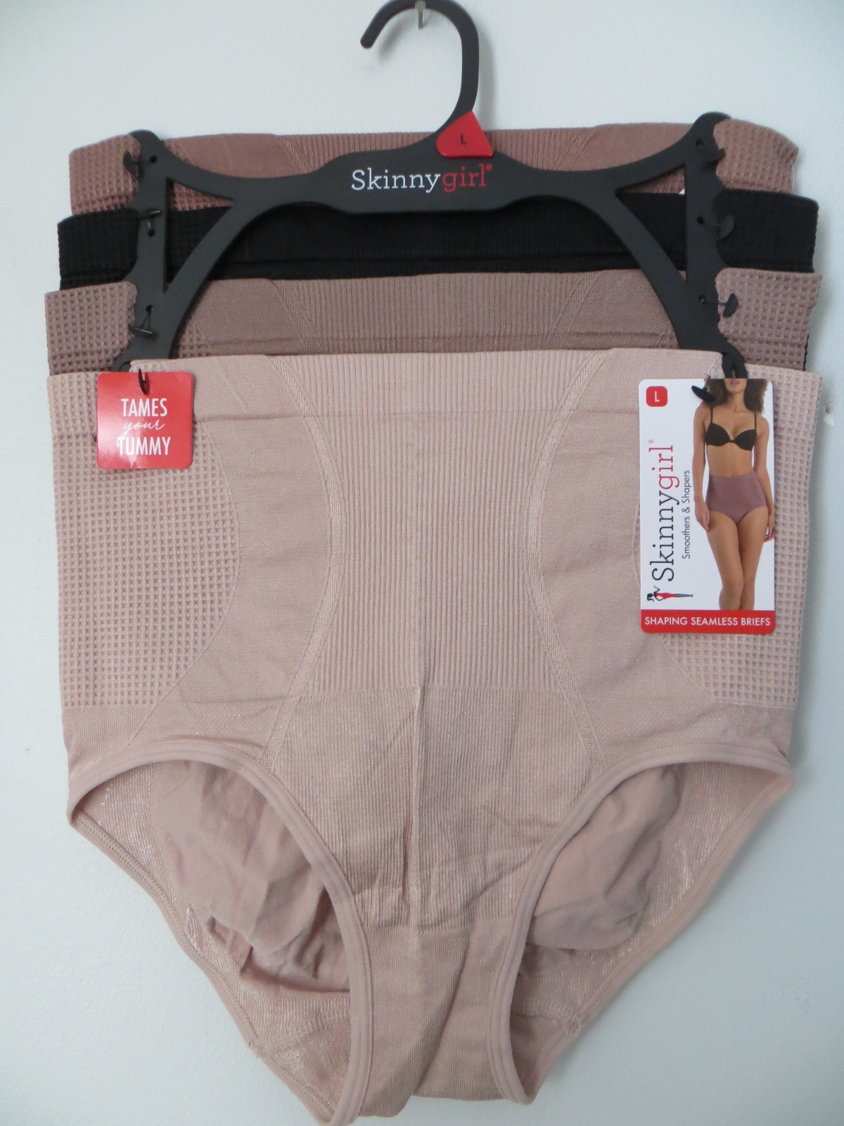 Skinny Girl Shaping Briefs Panties Size L- 4 Pack #7703 NEW w/ Tag $48.00