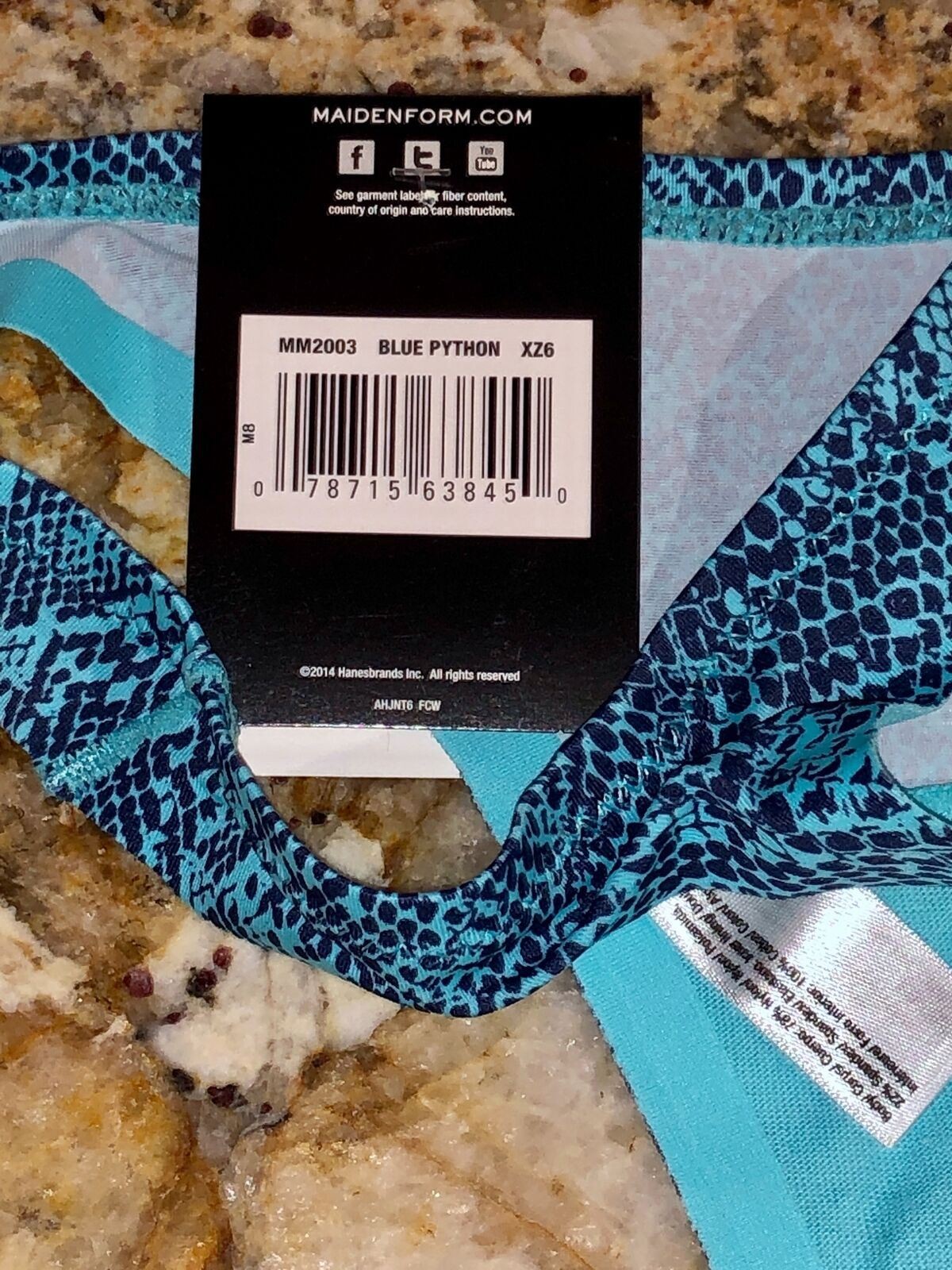 MAIDENFORM Comfort Devotion BLUE Python Seamless Thong Panty NEW Womens Sz S 5