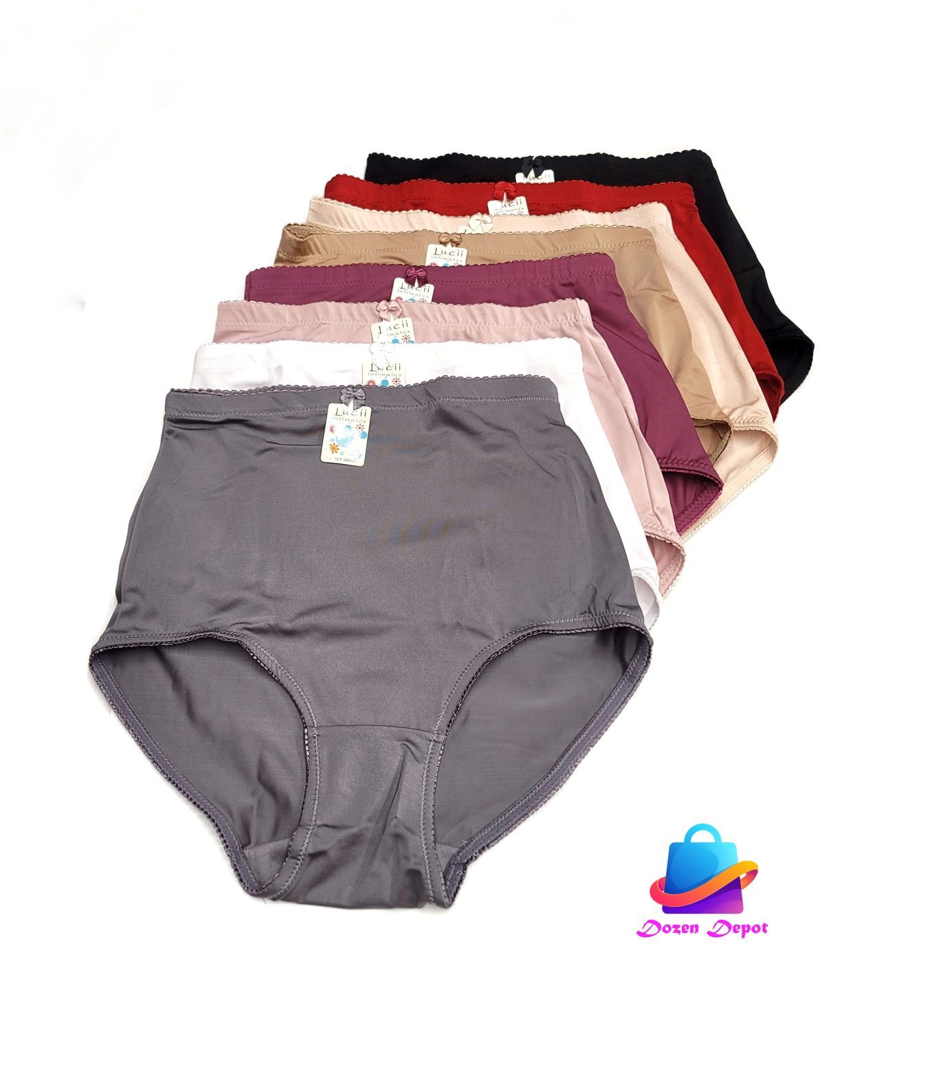Plus Women Full Coverage High Waist Light Tummy Control Satin Girdle Panty 2X-5X