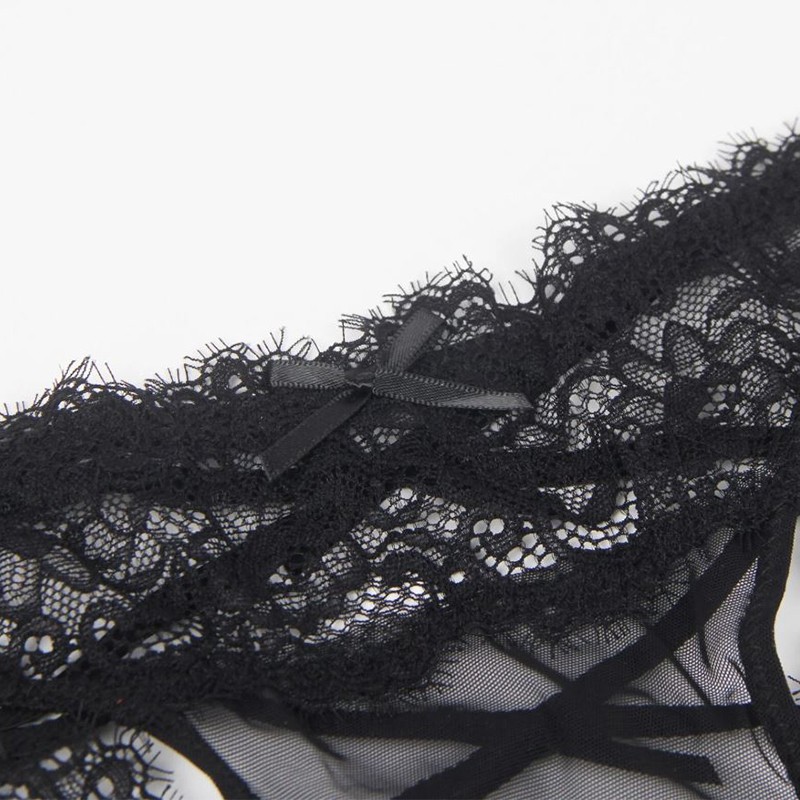 3 Pack Lot Sexy Ladies Womens Lace Panties Brief Open Back See Through Underwear