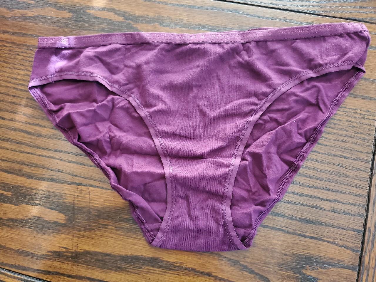 NWT VICTORIA’S SECRET COTTON ELASTANE BIKINI PANTIES 313818 KIR BURGANDY L