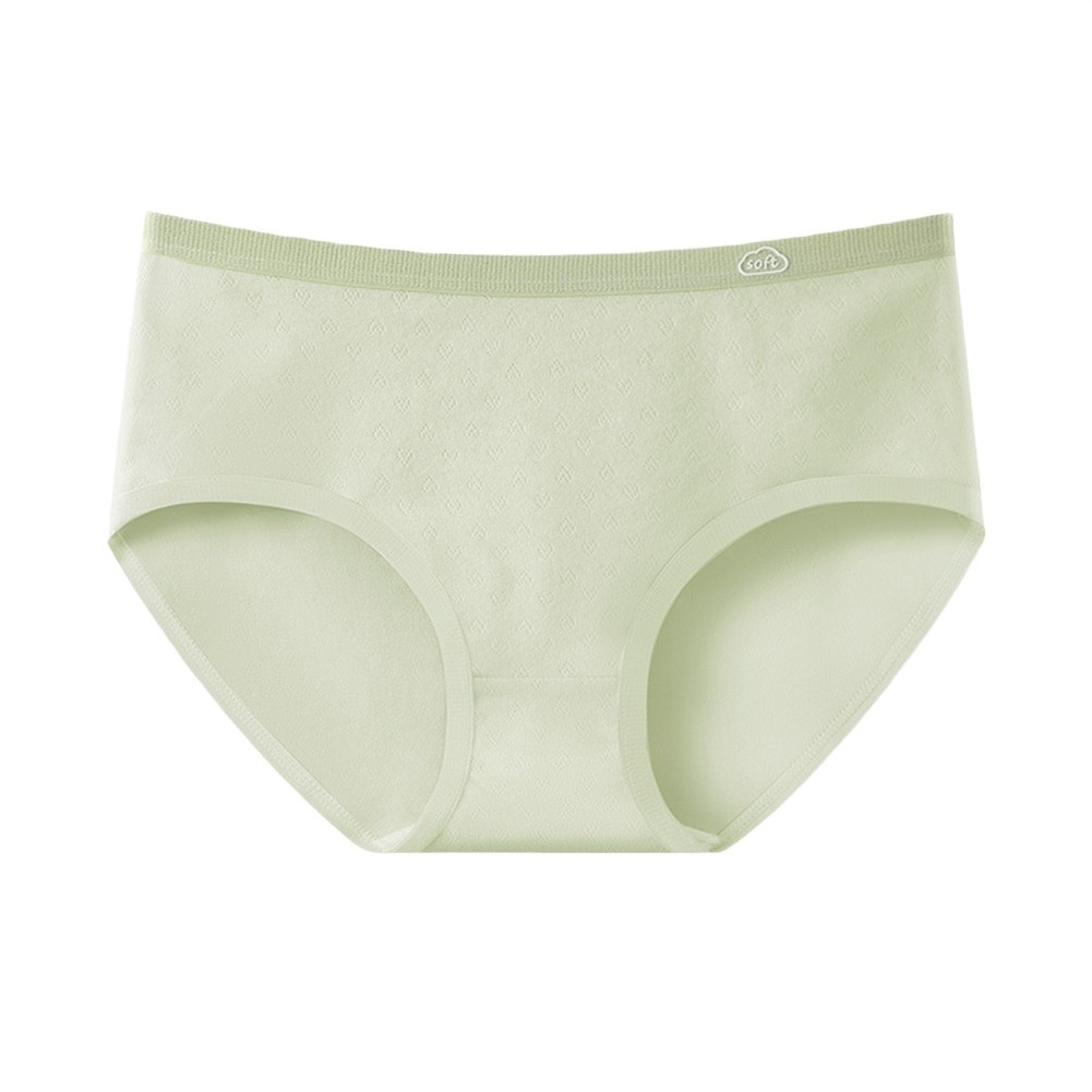 Womens Seamless Underwear Thin Cotton Spandex Mid Waist Triangle Pants
