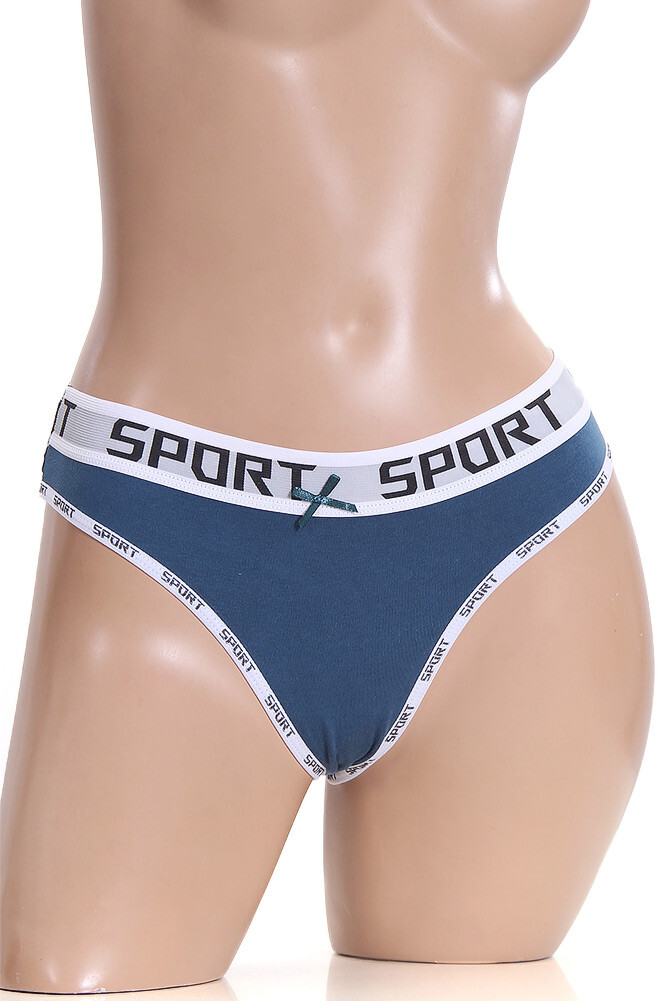ScarvesMe 12 pack Women’s Assorted Sport Band Cotton Comfy Sexy Thong Panties