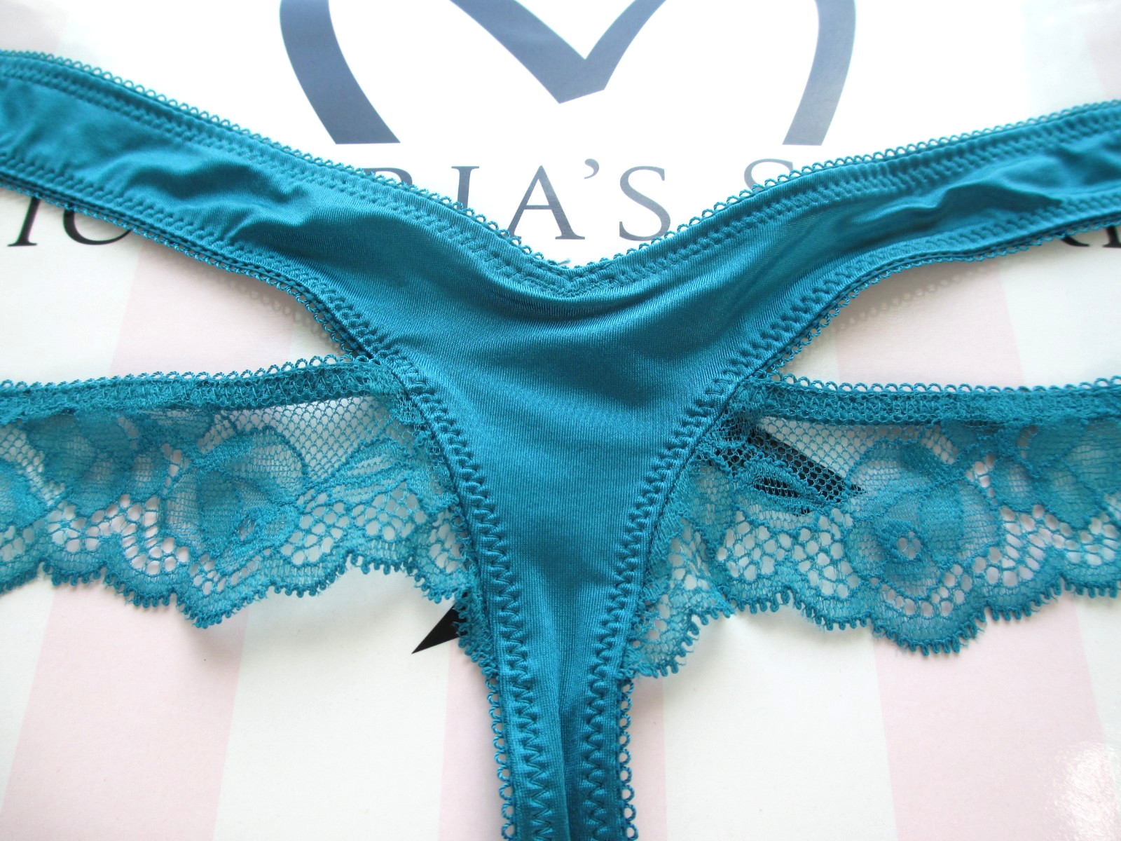 VICTORIA’S SECRET VERY SEXY High Leg Thong Panty S M L XL Blue NWT Cutout VS