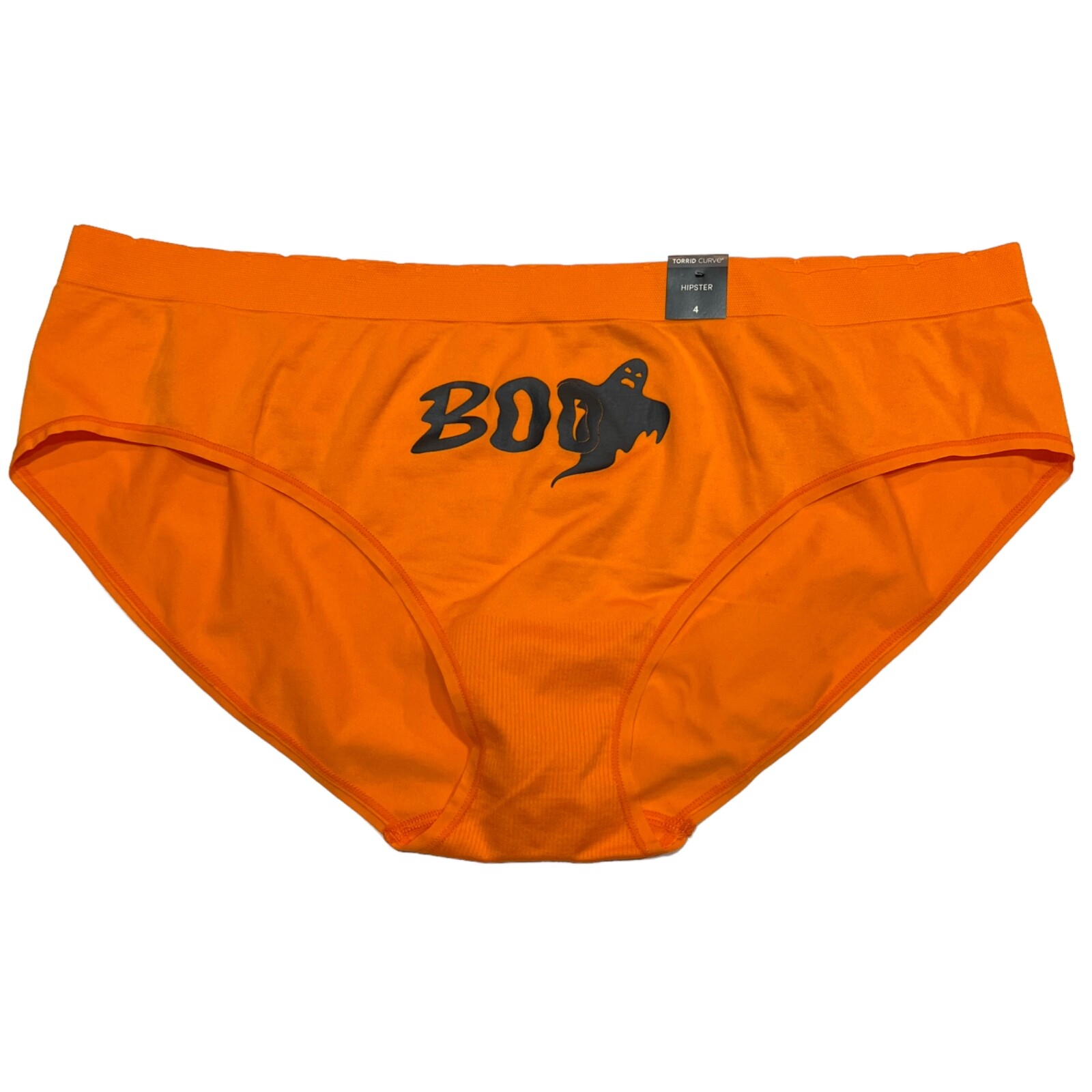 NWT TORRID Hipster Pantie Sz 4X Orange Black Ghost BOO