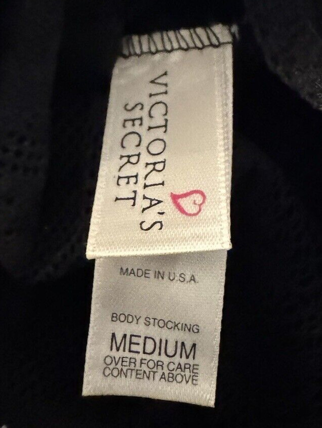 Victoria’s Secret Lace Bodystocking Color: Black Size: Medium 9035