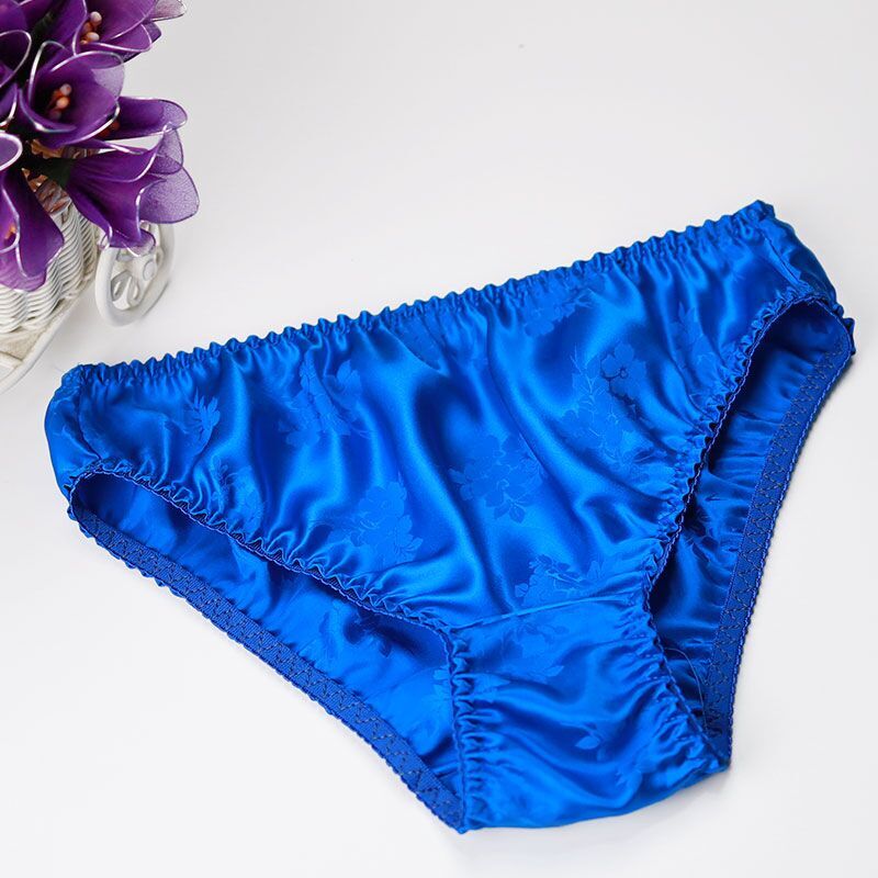 2026 New Silk Floral Panties for Women Maidens Knickers Prints Briefs Bottoms XL