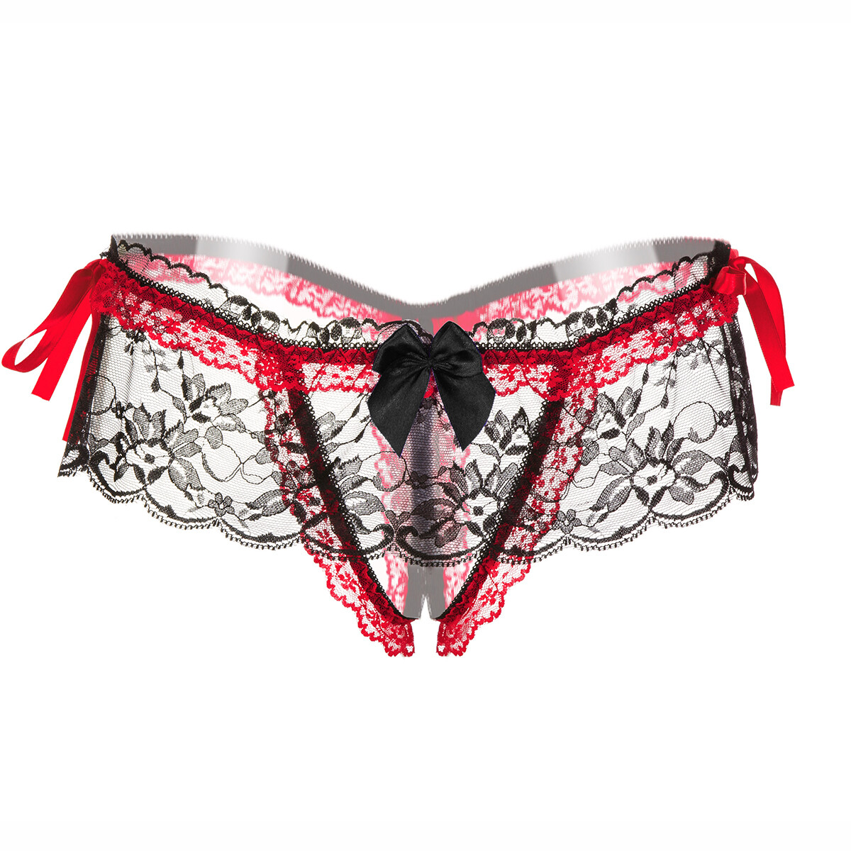 Women Sexy-Lingerie G-string Crothless Panty Lace Thong Underwear Bikini T-back