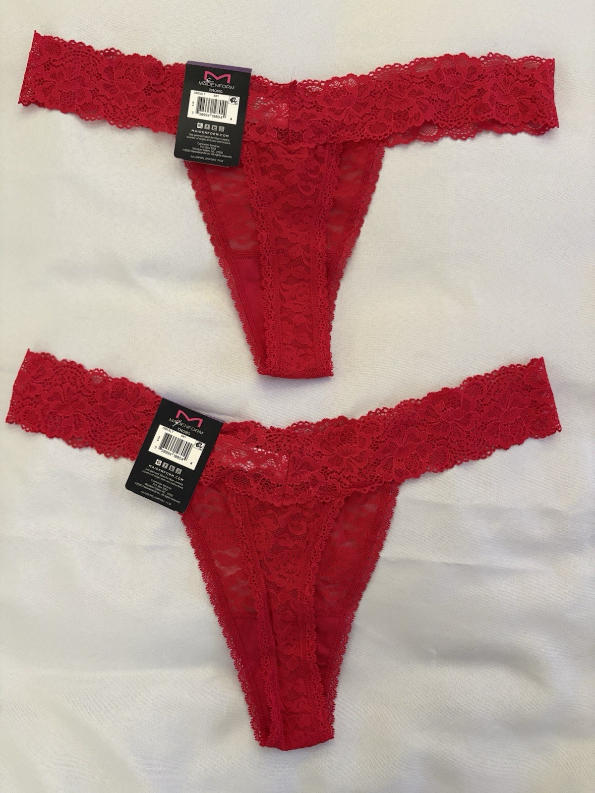 NEW Maidenform Luxurious Lace Thong DMESLT 2 Pair Maidenform Thong Size 2XLarge