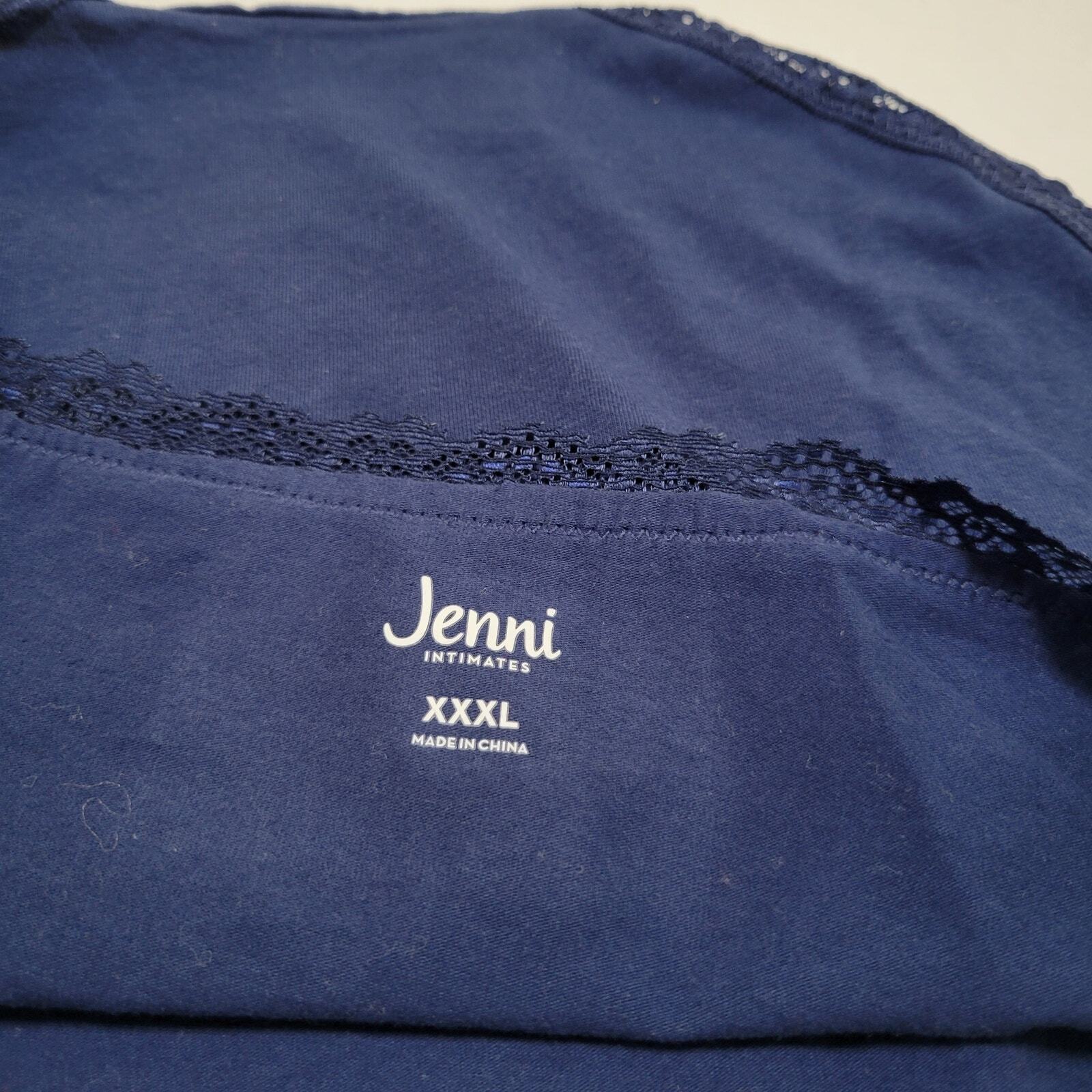 Jenni Women’s Lace Trim Hipster Underwear Panties Navy Sea NWT Plus Size XXXL