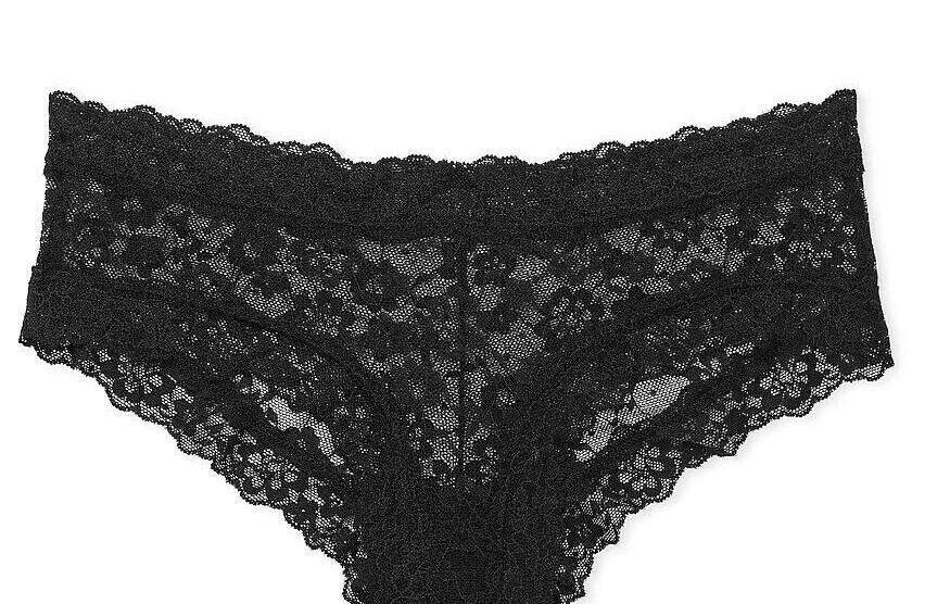 XS S M L XL NOIR Dk Black ALL FLORAL LACE THELACIE Victorias Secret CHEEKY Panty